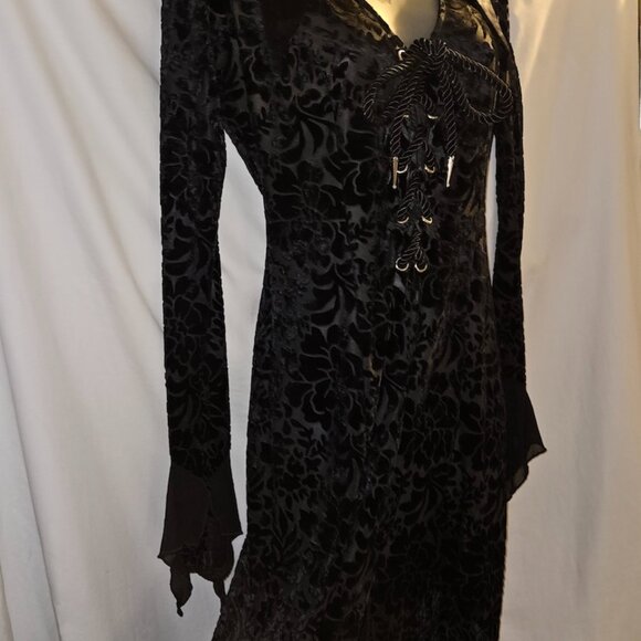 New MED A-line SKIRT Retro Rockabilly Stunning Iridescent Silk - Picture 11 of 15